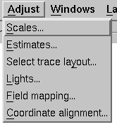 The Adjust menu