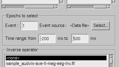 The raw data epoch selector