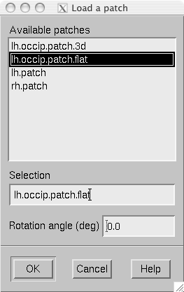 patch selection dialog