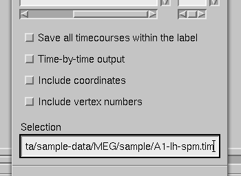 Label timecourse saving options